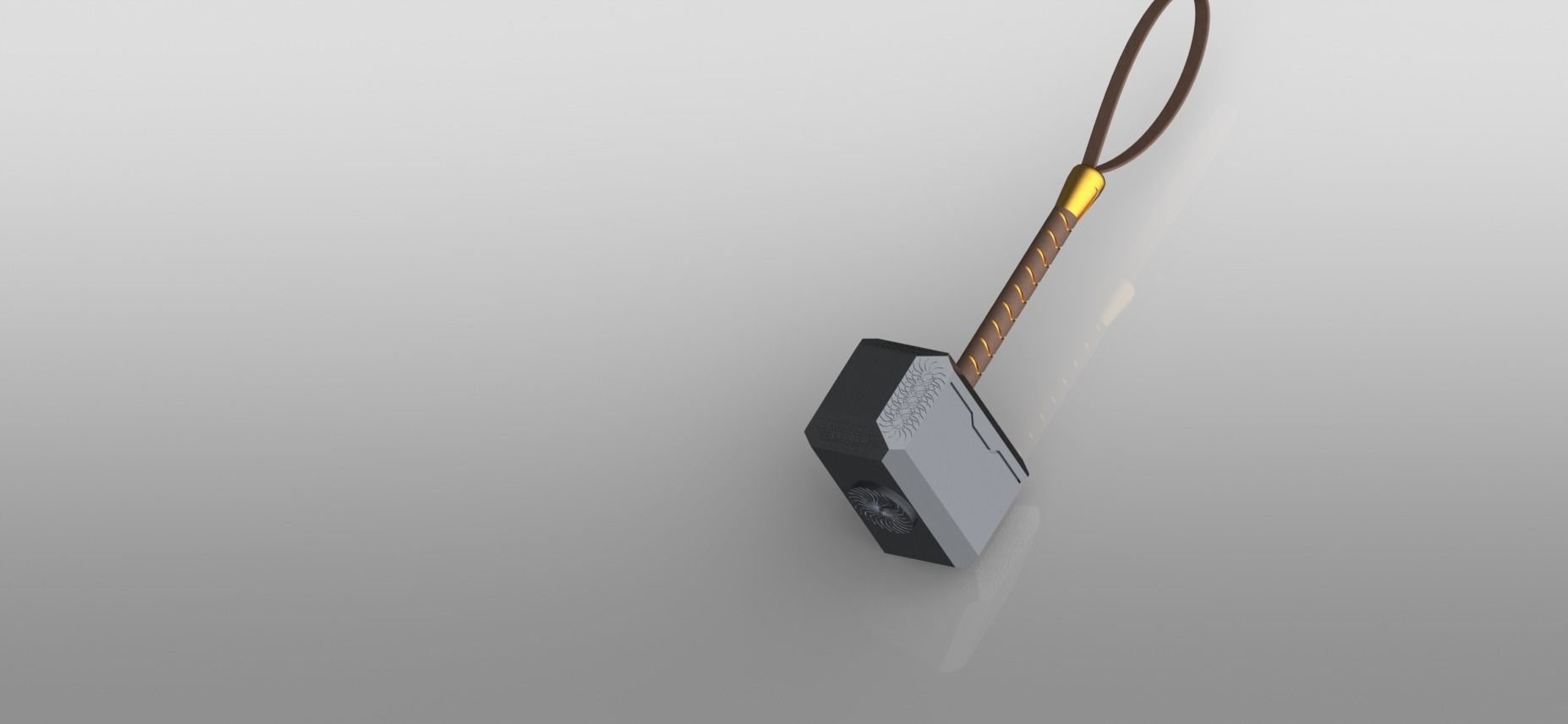 Marvel Avengers thor hammer 3D model_1