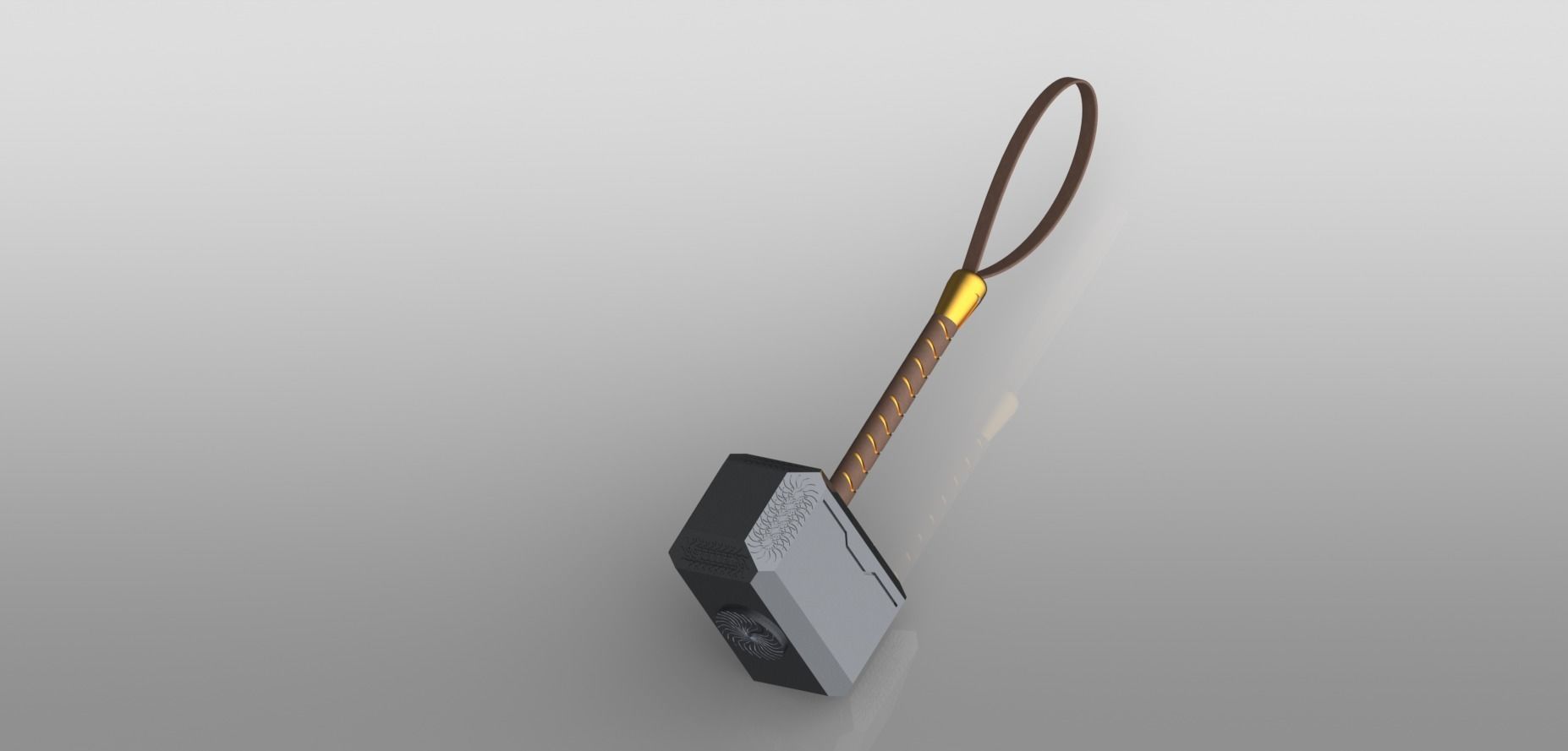 Marvel Avengers thor hammer 3D model_2