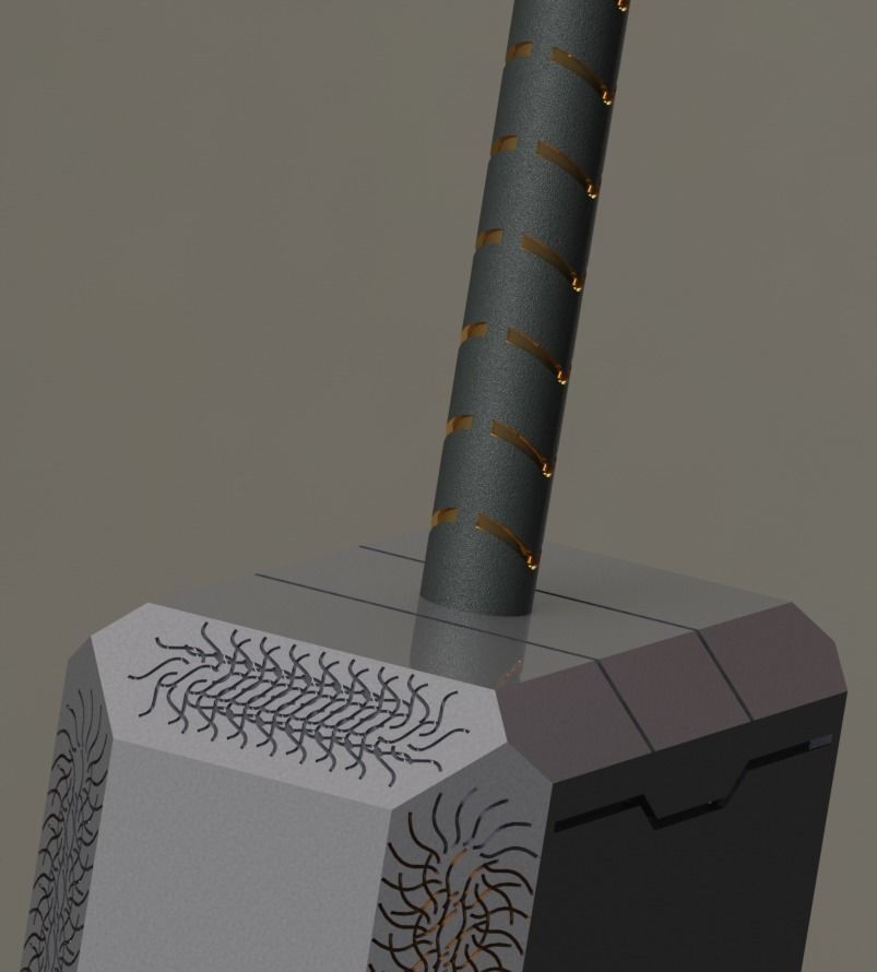 Marvel Avengers thor hammer 3D model_11