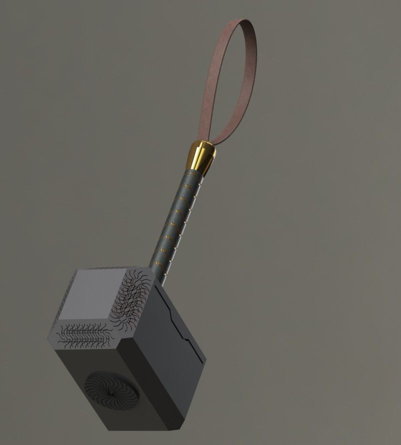 Marvel Avengers thor hammer 3D model_13