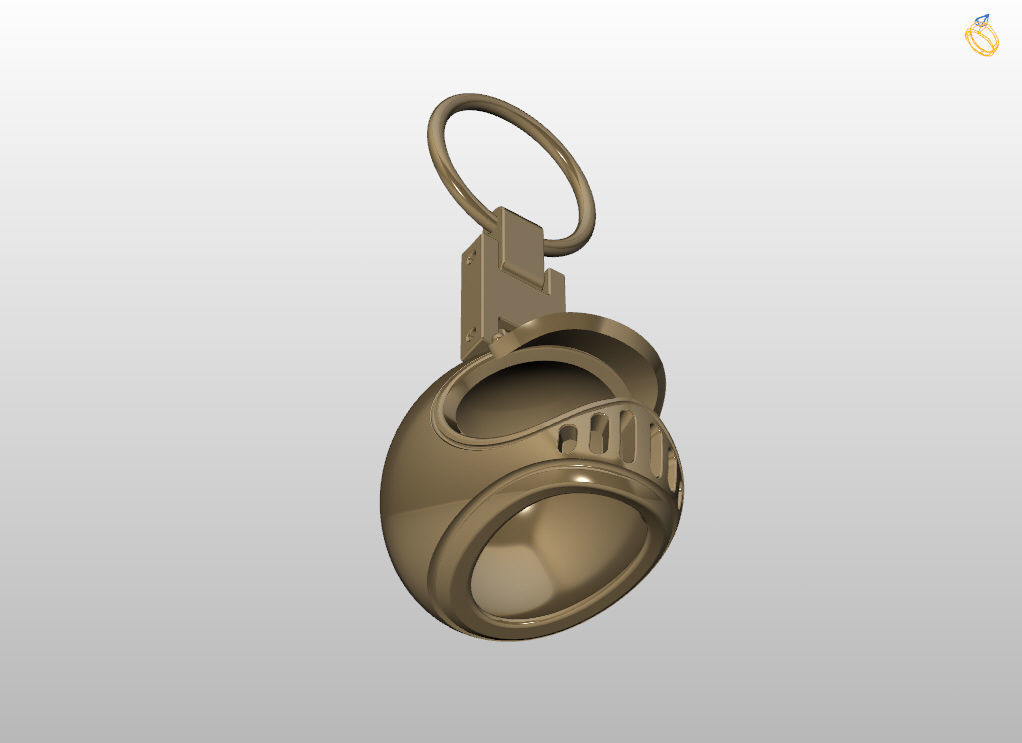 Keychain motorcycle helmet Trinket 3D print model_6
