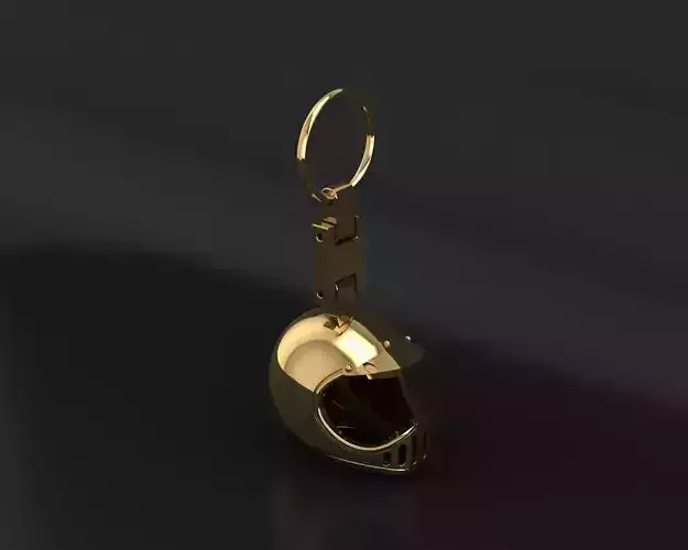 Keychain motorcycle helmet Trinket 3D print model