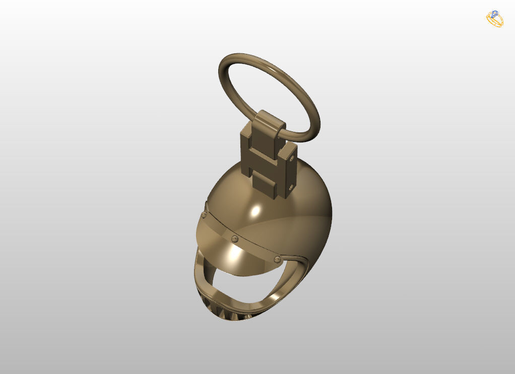 Keychain motorcycle helmet Trinket 3D print model_8