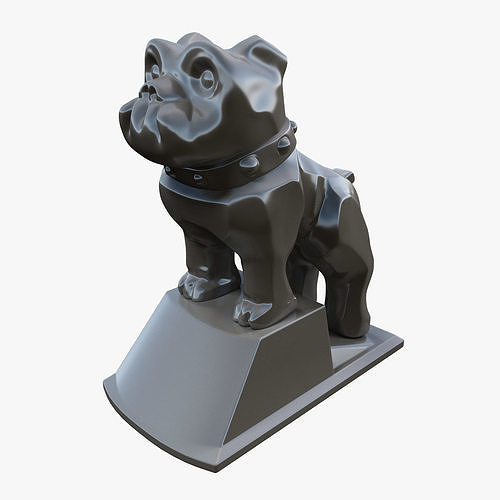 Hood vintage ornament dog 3D print model