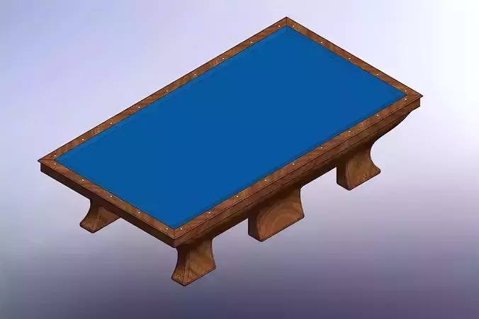 3 Cushion Billard Table Model Tournament Dimensions 3D print model