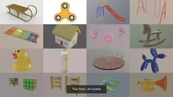 Toys Pack 3D Model Collection