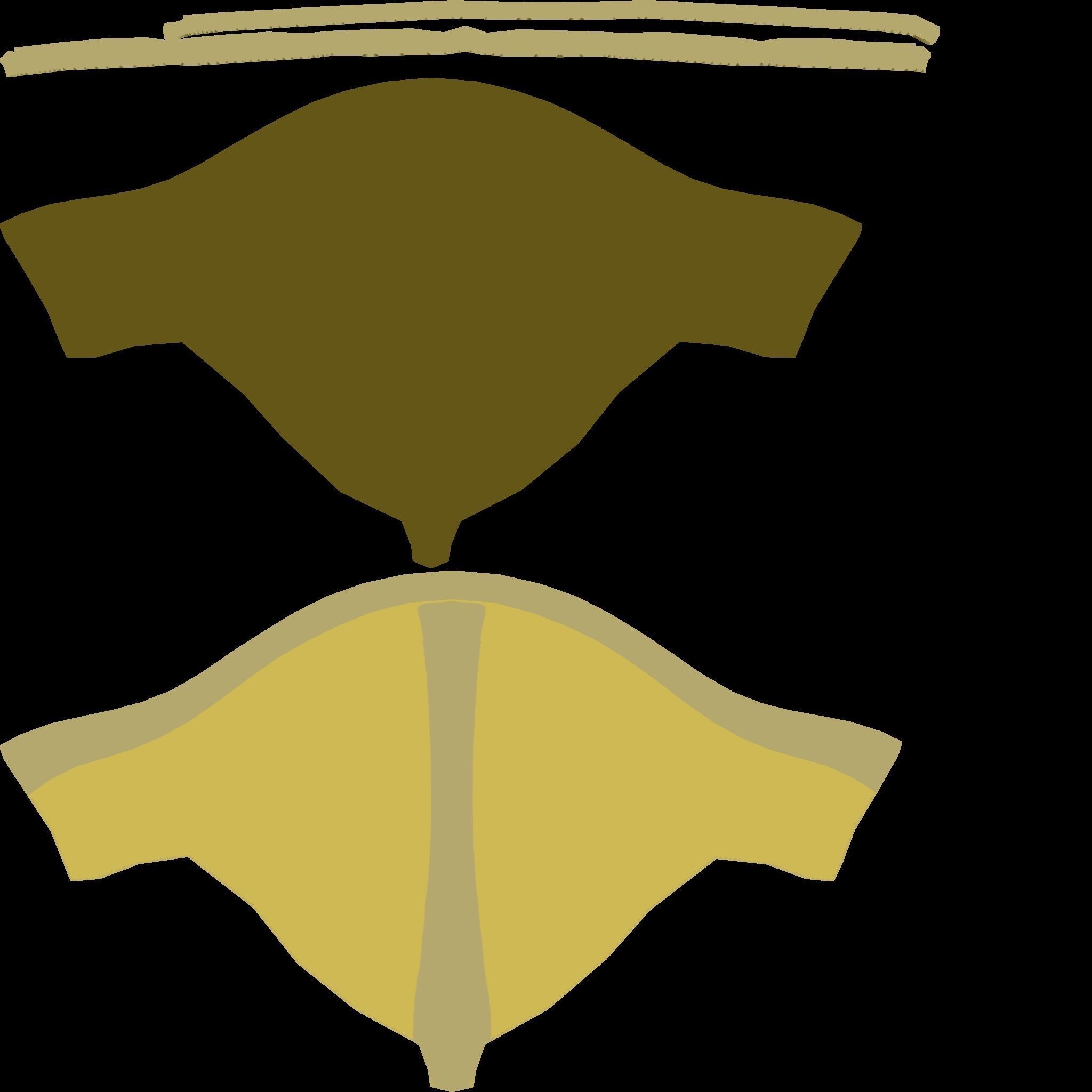 Golden Crusader Helmet - Character Design Low-poly 3D model_17