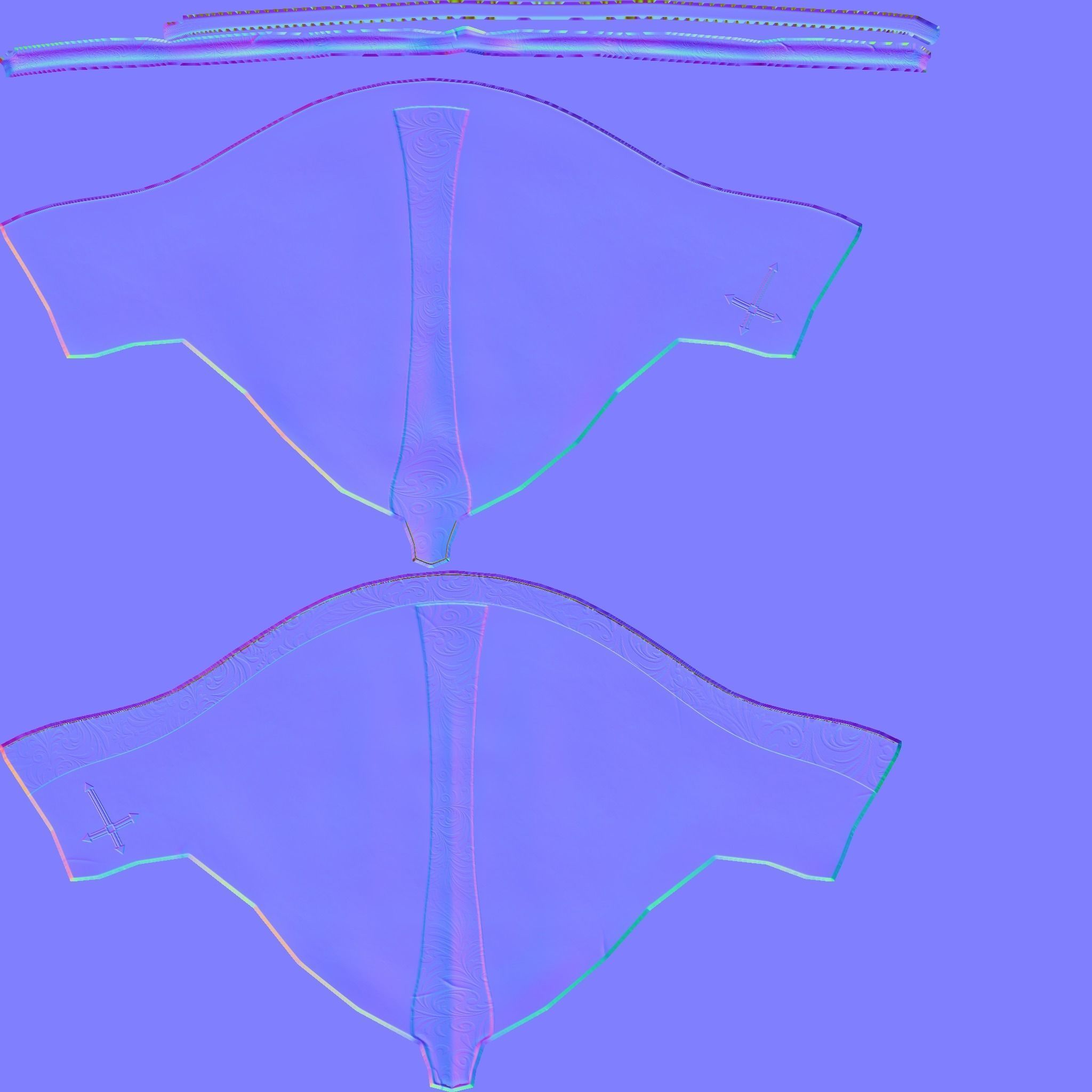 Golden Crusader Helmet - Character Design Low-poly 3D model_23