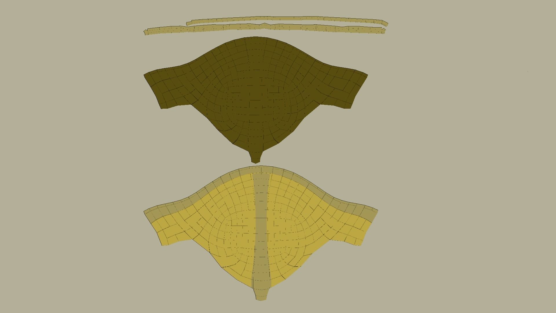 Golden Crusader Helmet - Character Design Low-poly 3D model_11