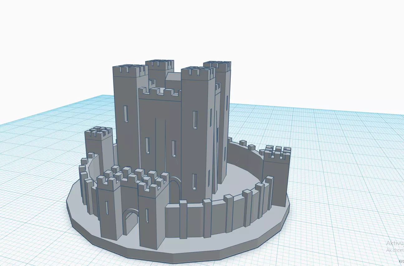 Bebbanburg castle  3D print model_0