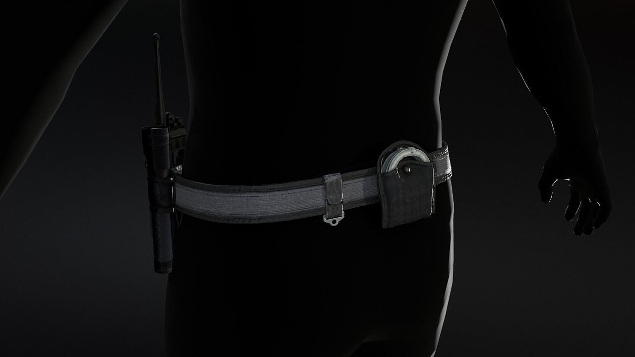 Duty belt Low-poly 3D model_4