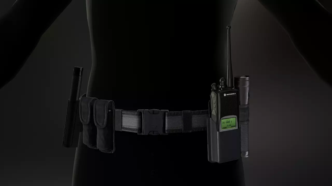 Duty belt Low-poly 3D model_0