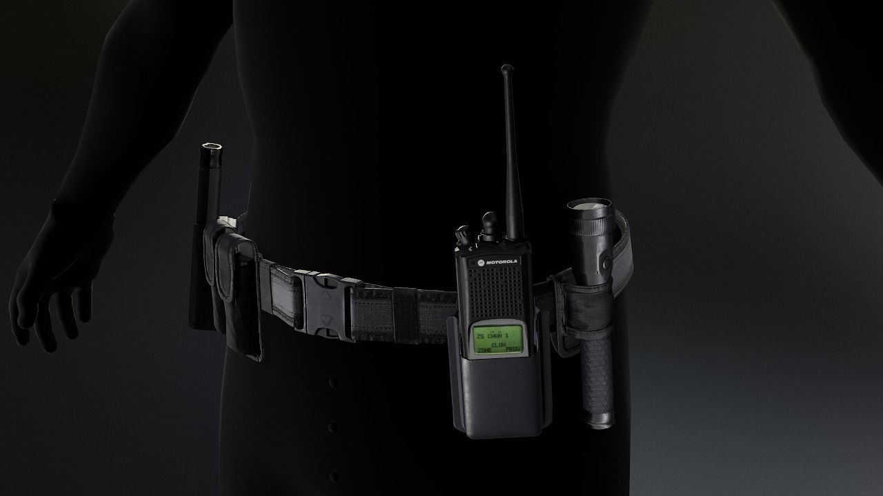 Duty belt Low-poly 3D model_1