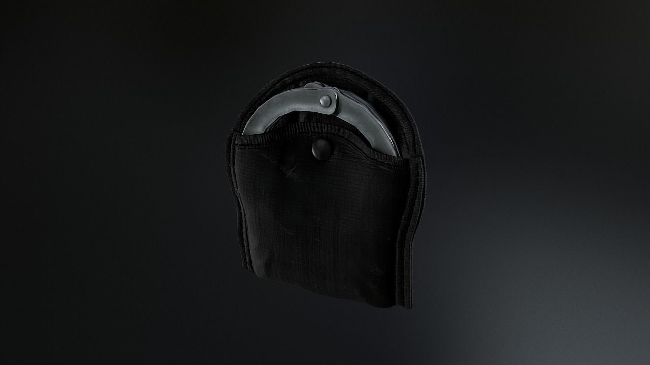 Duty belt Low-poly 3D model_6