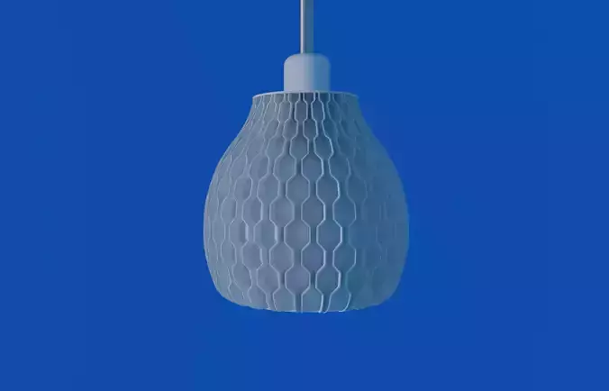 Lampshade  NATURE HEX  table or pendant lamp - E27 mount 3Dprint