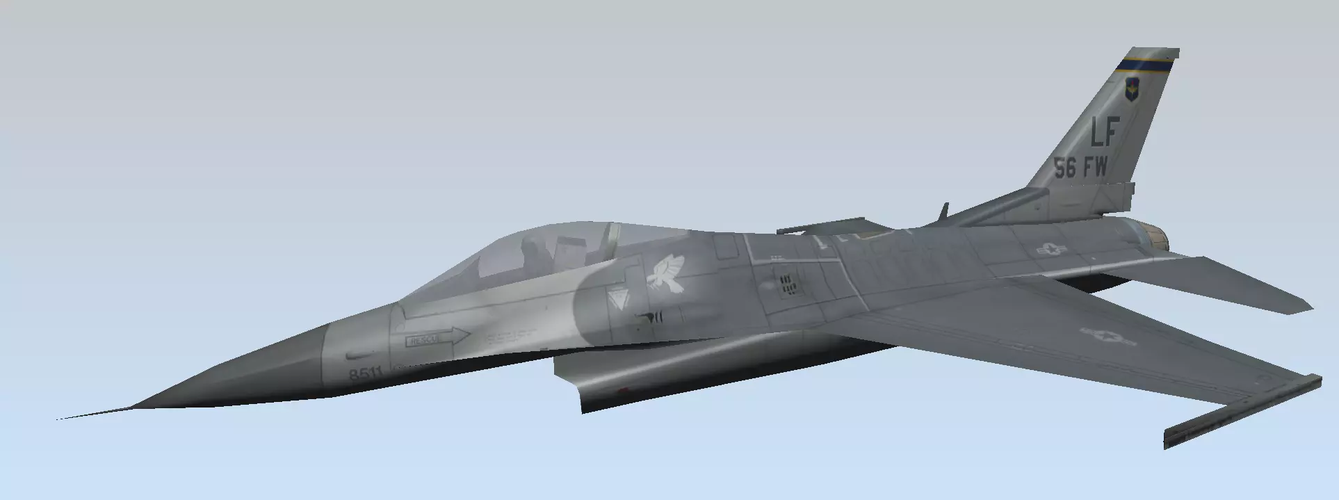 F-16C Fighting Falcon Low poly 3D model Low-poly 3D model_0