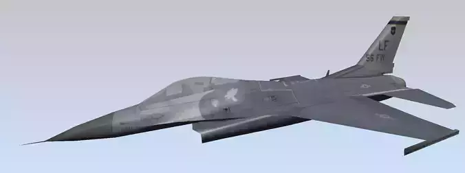F-16C Fighting Falcon Low poly 3D model Low-poly 3D model