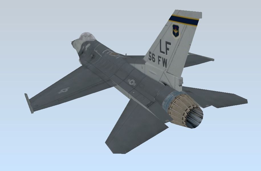 F-16C Fighting Falcon Low poly 3D model Low-poly 3D model_1
