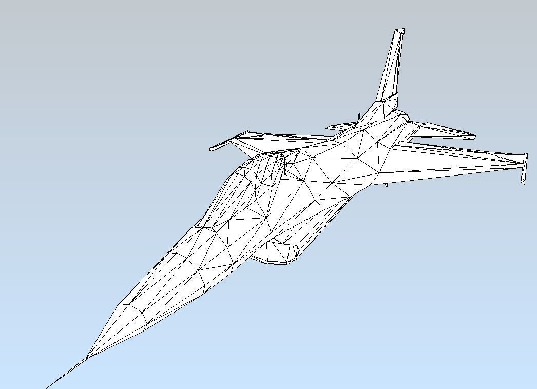 F-16C Fighting Falcon Low poly 3D model Low-poly 3D model_5