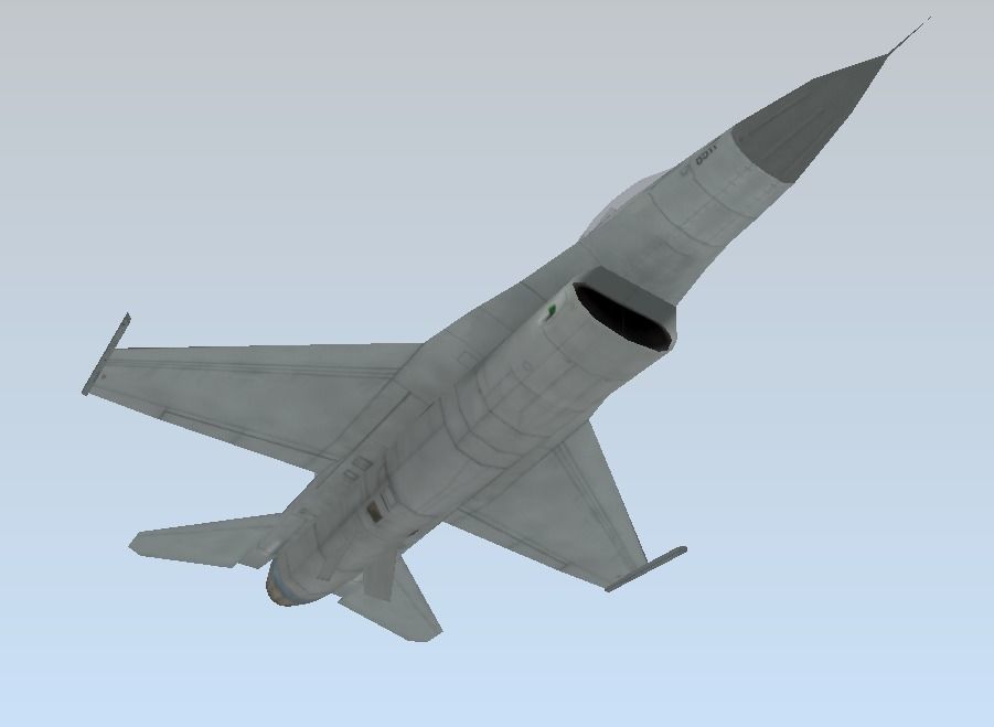 F-16C Fighting Falcon Low poly 3D model Low-poly 3D model_3