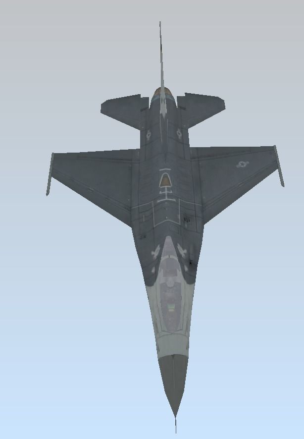 F-16C Fighting Falcon Low poly 3D model Low-poly 3D model_4