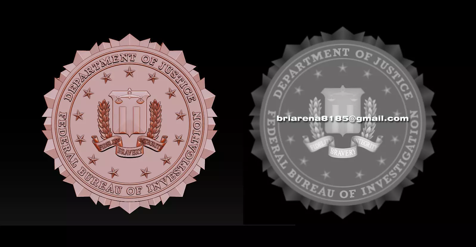 FBI Seal - 3D Badges 3D print model