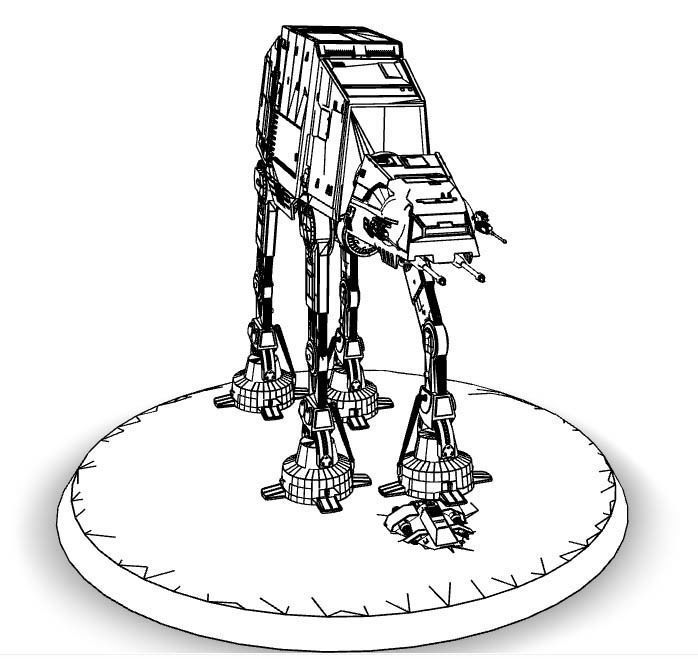 AT AT and snowspeeder 3D print model_5