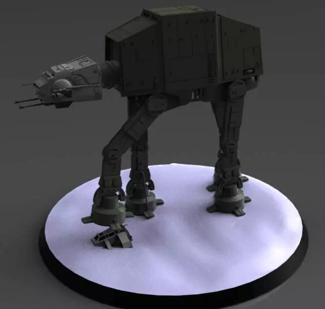 AT AT and snowspeeder 3D print model_0