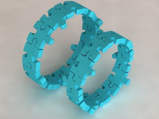 Puzzle set ring 3D print model_25
