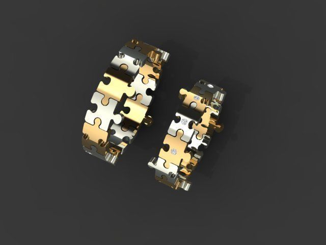Puzzle set ring 3D print model_20