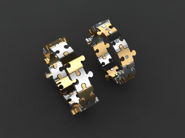 Puzzle set ring 3D print model_18
