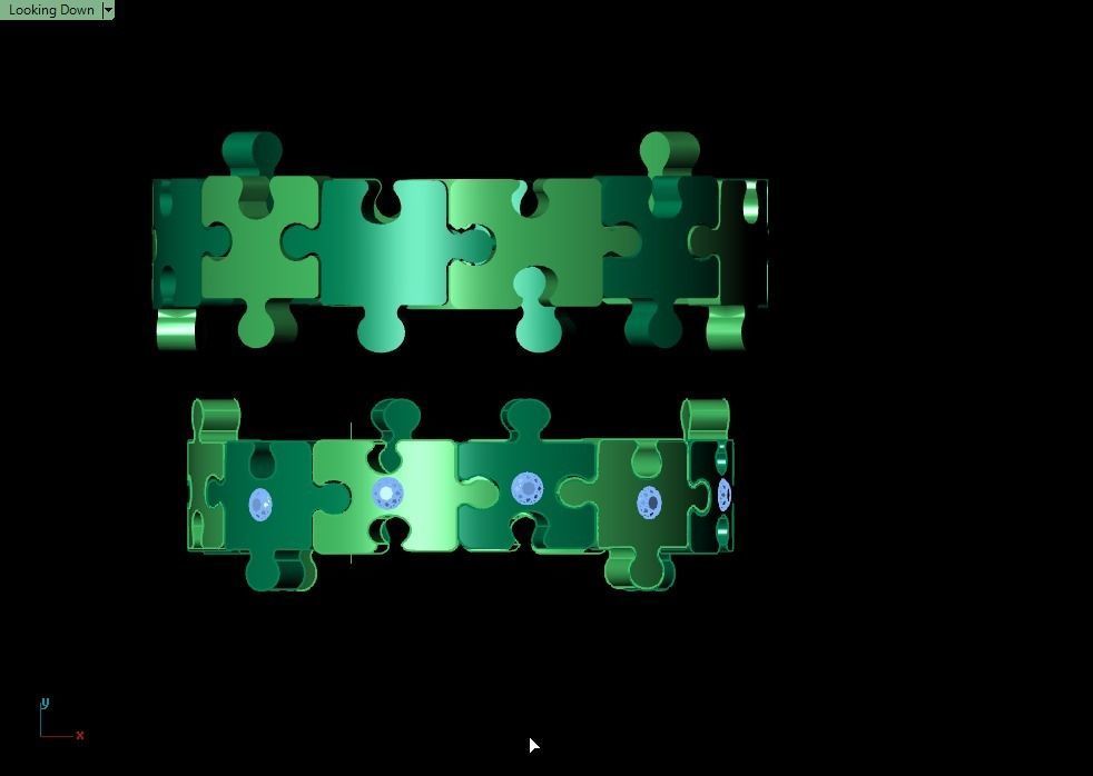 Puzzle set ring 3D print model_1