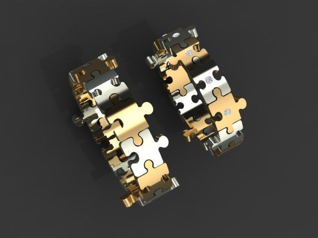 Puzzle set ring 3D print model_22
