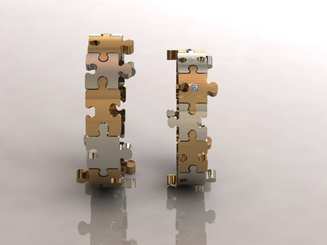 Puzzle set ring 3D print model_32