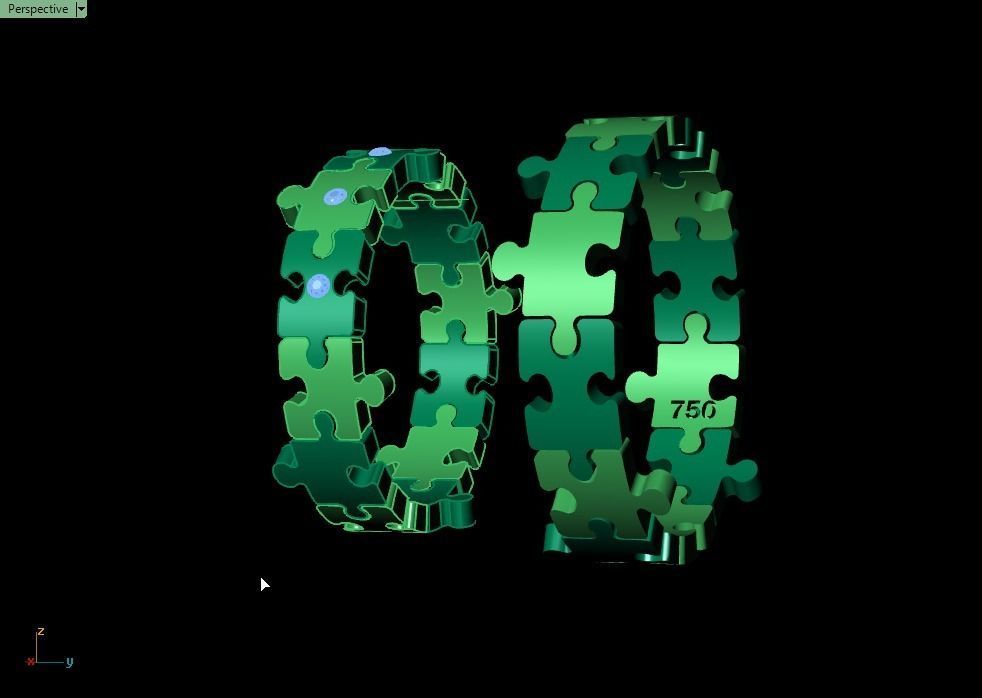 Puzzle set ring 3D print model_13