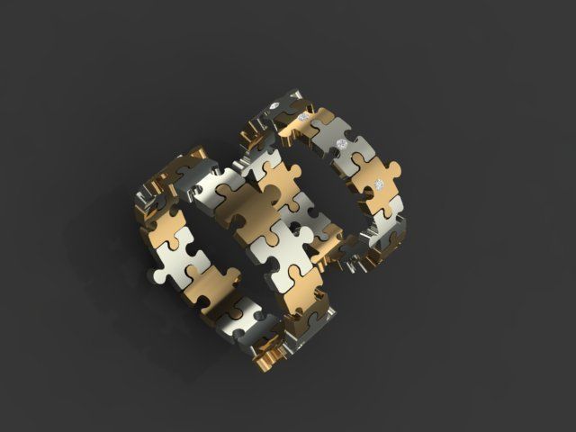 Puzzle set ring 3D print model_19