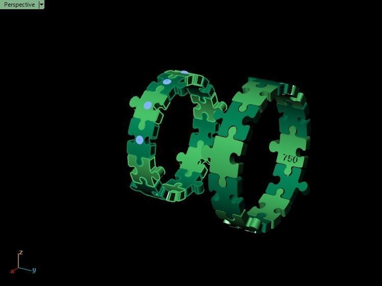 Puzzle set ring 3D print model_7