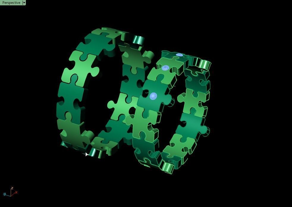 Puzzle set ring 3D print model_16