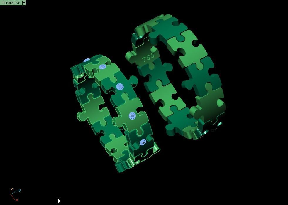 Puzzle set ring 3D print model_11