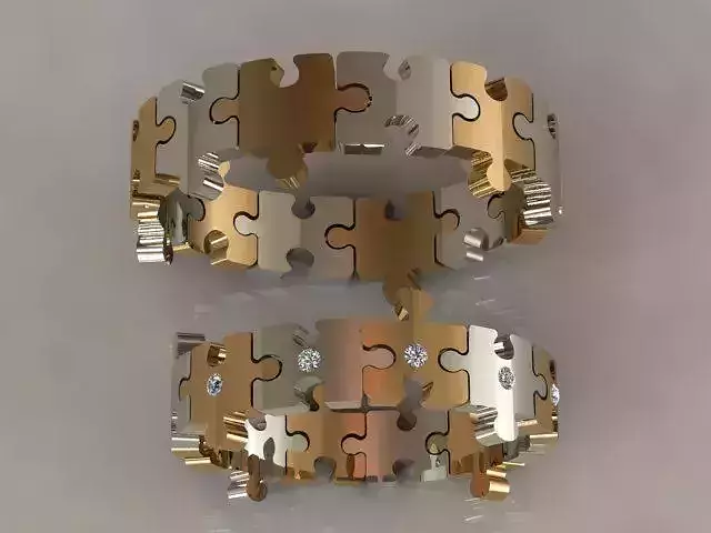 Puzzle set ring 3D print model