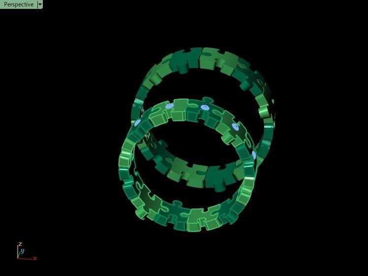 Puzzle set ring 3D print model_9