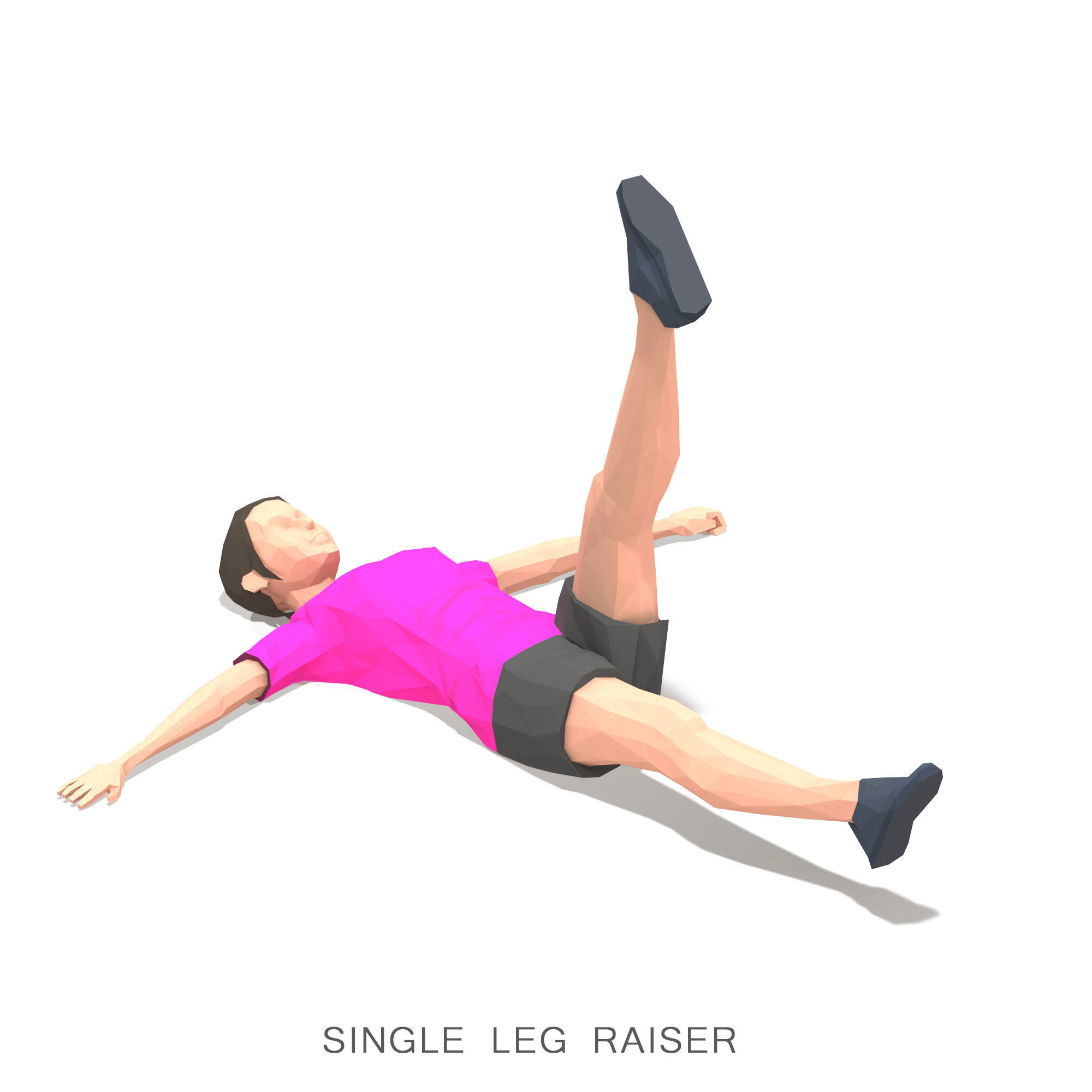 30 Woman Exercise Pack vol 2 Low-poly 3D model_16