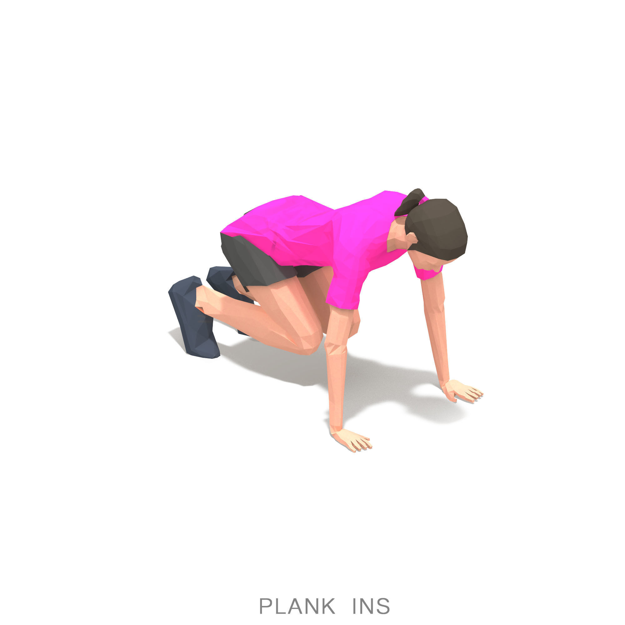 30 Woman Exercise Pack vol 2 Low-poly 3D model_8