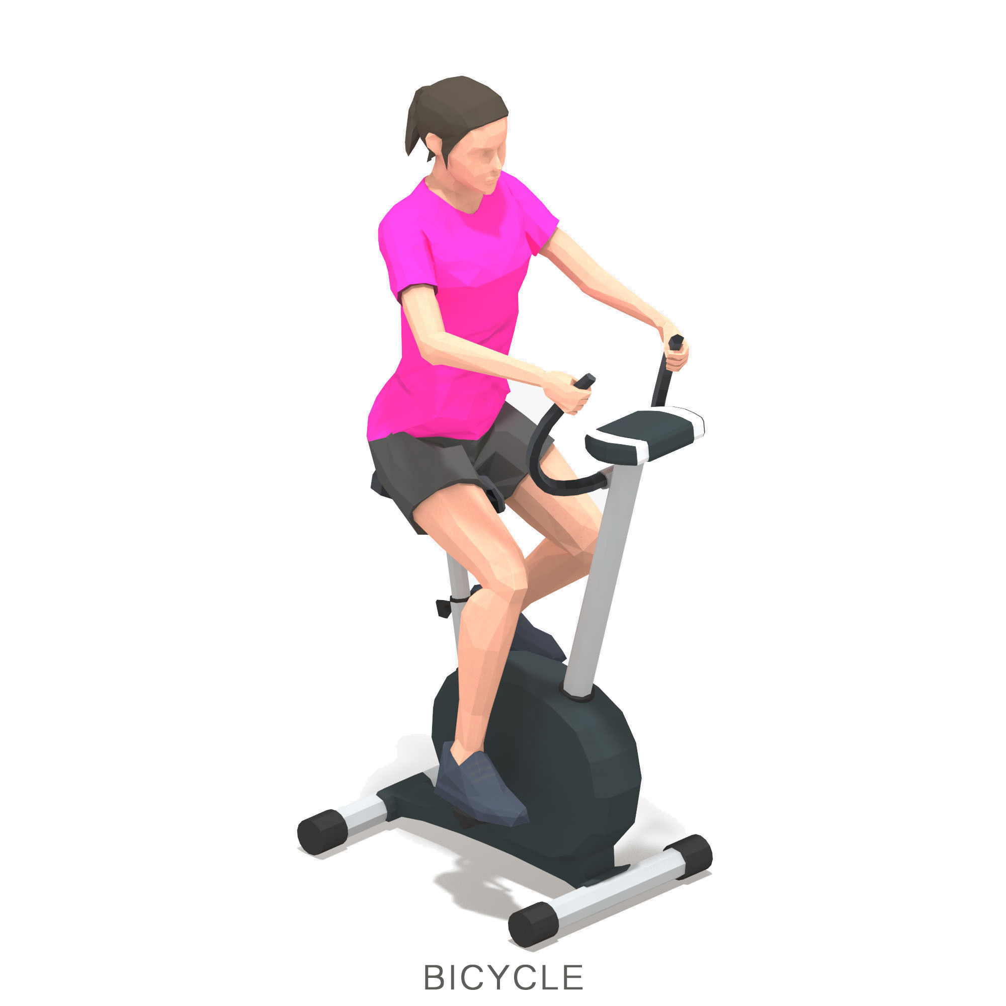 30 Woman Exercise Pack vol 2 Low-poly 3D model_25