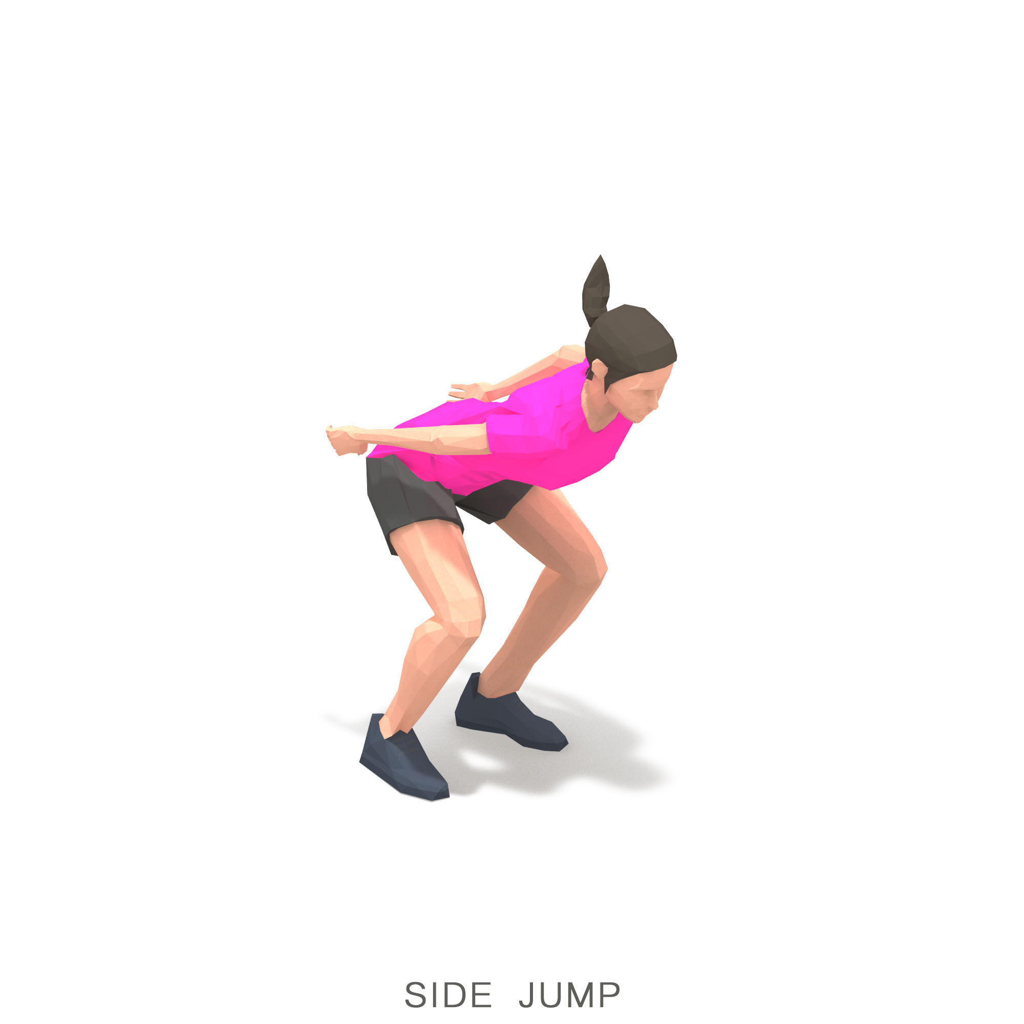 30 Woman Exercise Pack vol 2 Low-poly 3D model_12