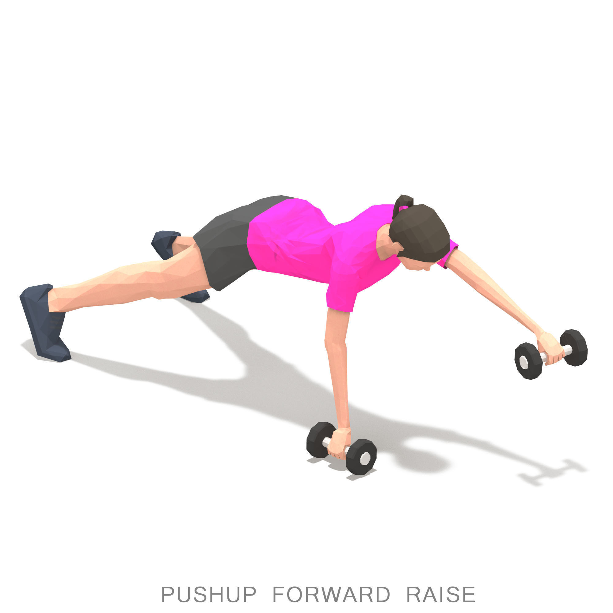 30 Woman Exercise Pack vol 2 Low-poly 3D model_28