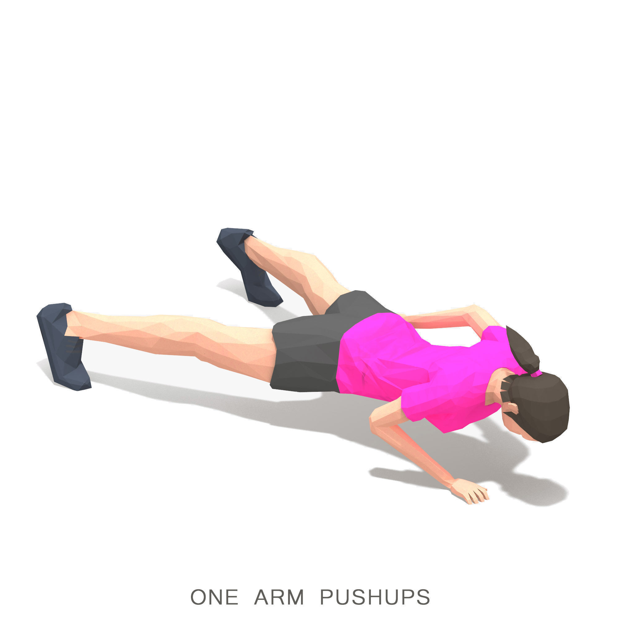 30 Woman Exercise Pack vol 2 Low-poly 3D model_4