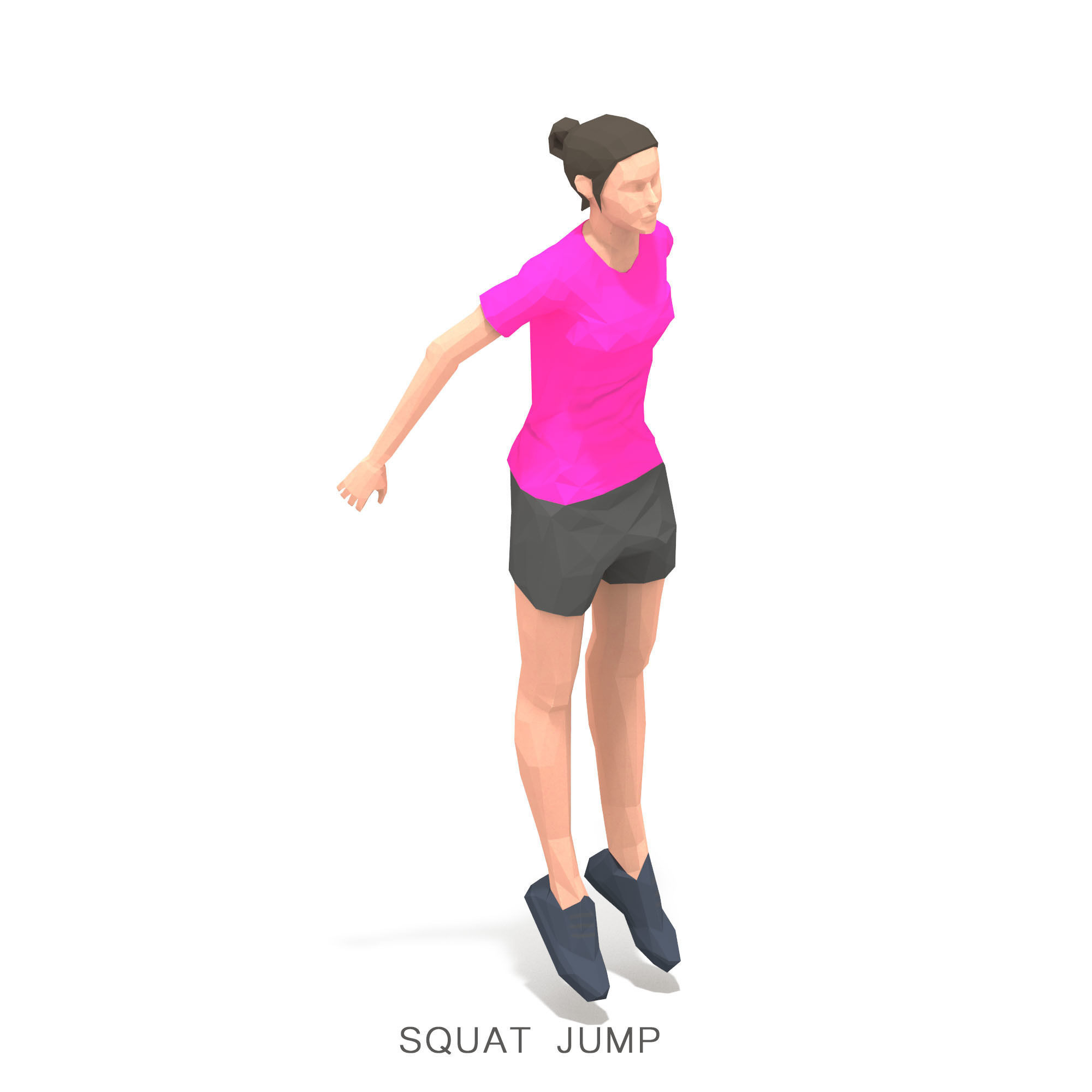 30 Woman Exercise Pack vol 2 Low-poly 3D model_23