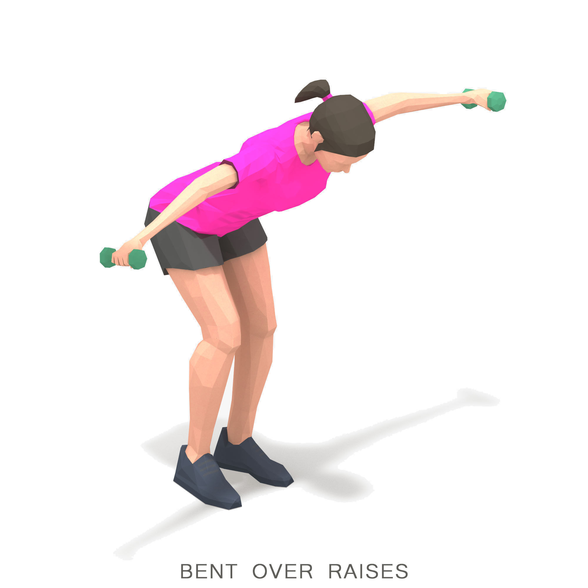 30 Woman Exercise Pack vol 2 Low-poly 3D model_30