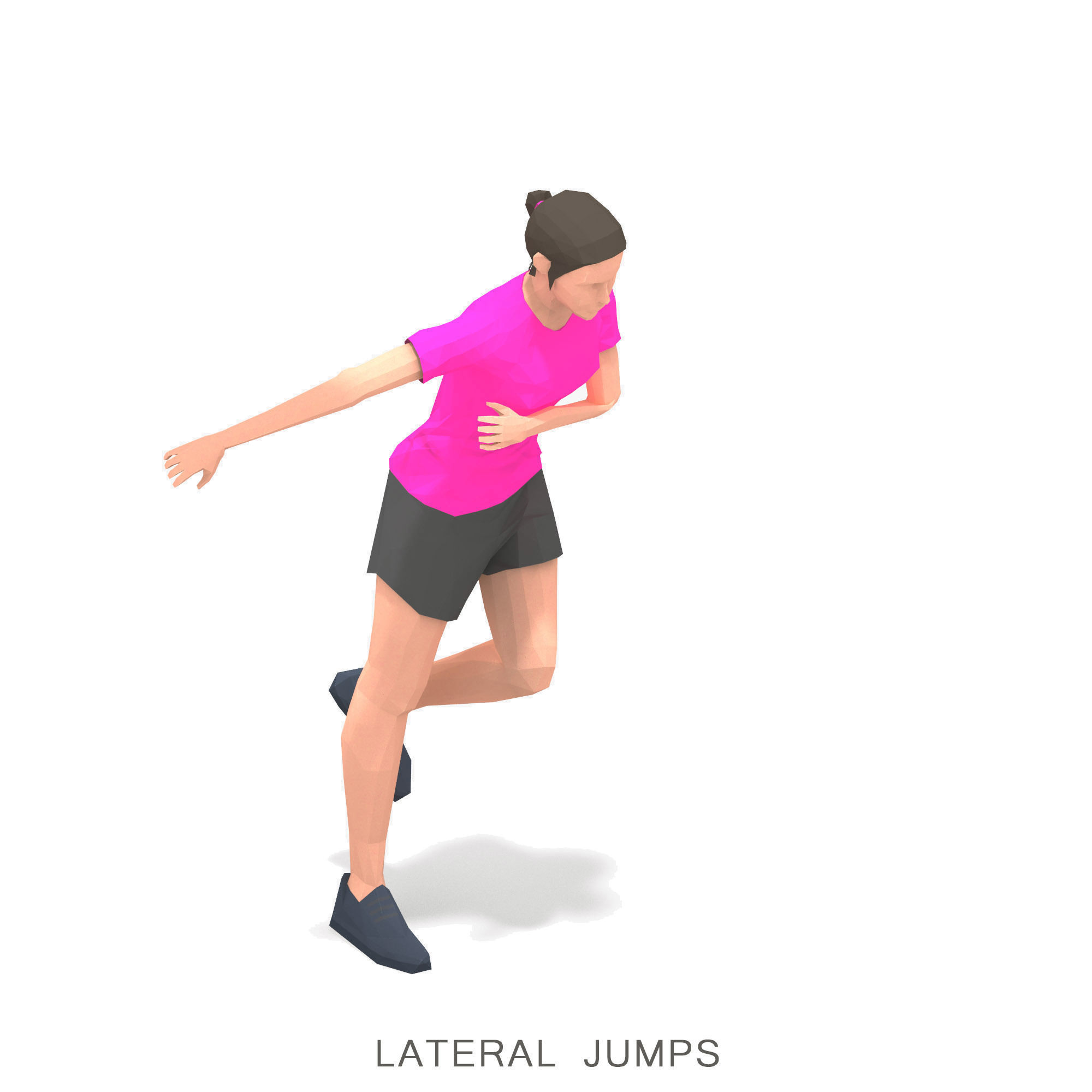 30 Woman Exercise Pack vol 2 Low-poly 3D model_9